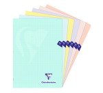 Cahier piqué Mimesys PASTEL A4 96 pages grands carreaux couverture polypropylène
