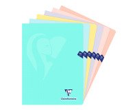 Cahier piqué Clairefontaine Mimesys Pastel 24 x 32 cm petits carreaux 96 pages