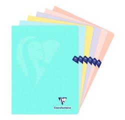 Heft mit Stichen Clairefontaine Mimesys Pastell klein kariert 24 x 32 cm 96 Blatt