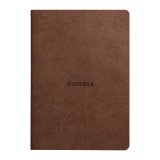 Rhodiarama piqûre A5 ligné 64 pages, papier 90g - chocolat