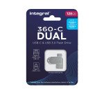 Clé USB DUAL 360 C Intégral 128 Go USB-C / USB-A