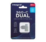 Clé USB DUAL 360 C Intégral 64 Go USB-C / USB-A