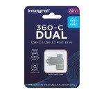 Clé USB DUAL 360 C Intégral 32 Go USB-C / USB-A