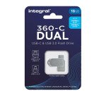 Clé USB DUAL 360 C Intégral 16 Go USB-C / USB-A