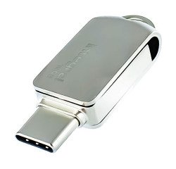 Integral clé USB Dual 360 C 16 Go Usb 3.0 (Usb-A), Usb 3.1 (Usb-C) Gris