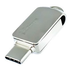 Integral clé USB Dual 360 C 16 Go Usb 3.0 (Usb-A), Usb 3.1 (Usb-C) Gris