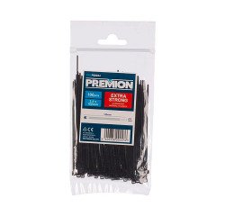 Bridas negras Premion 2,5 x 100 mm - paquete de 100