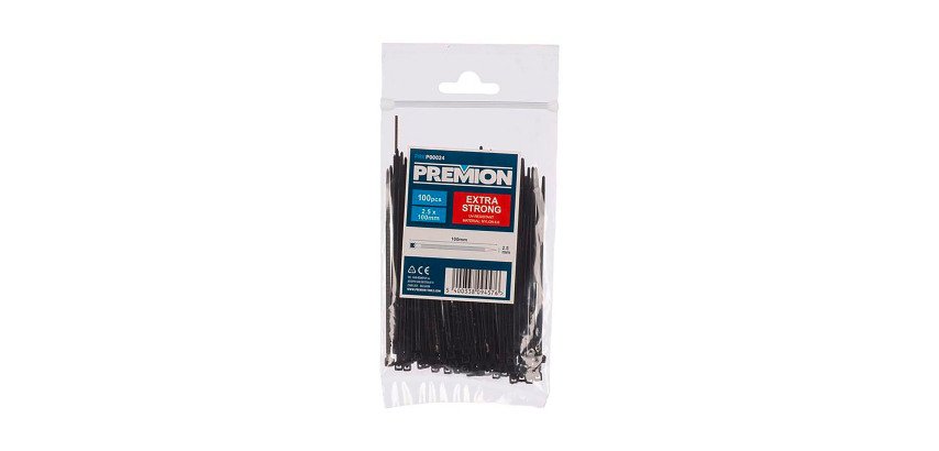 Bridas negras Premion 2,5 x 100 mm - paquete de 100