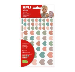 Pegatinas de corazones Nordik Apli -  624 gomets