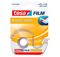 Plakband Tesa dubbelzijdig transparant - lengte 7,5 m