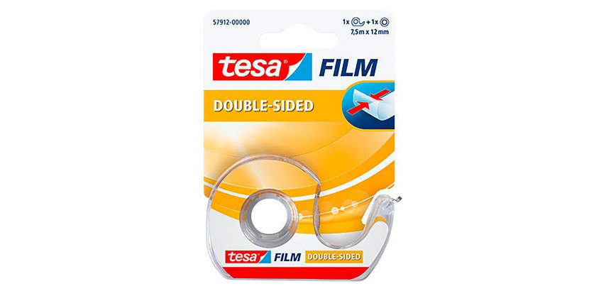 Ruban adhésif Tesa double-face transparent - Largeur 12 mm x longueur 7,5 m