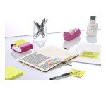 Marque-pages étroit repositionnable plastique couleurs assorties Post-it - distributeur de 20 feuilles