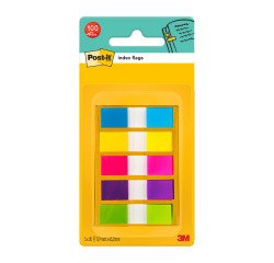 Smalle bladwijzers plastic assortiment kleuren Neon Post-it - verdeler van 20 vellen
