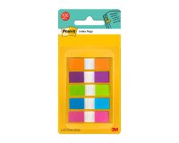 Narrow repositionable plastic bookmarks assorted colors Post-it - 20-sheet dispenser
