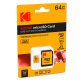 Micro SDHC-geheugenkaart 64GB met SDHC-adapter - klasse 10