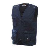 Gilet multitasche Siggi Chrome, blu