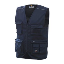 Gilet multitasche Siggi Chrome, blu