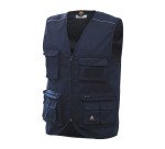 Gilet multitasche Siggi Chrome, blu