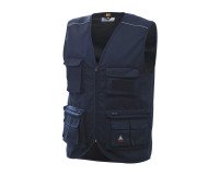 Gilet multitasche Siggi Chrome, blu
