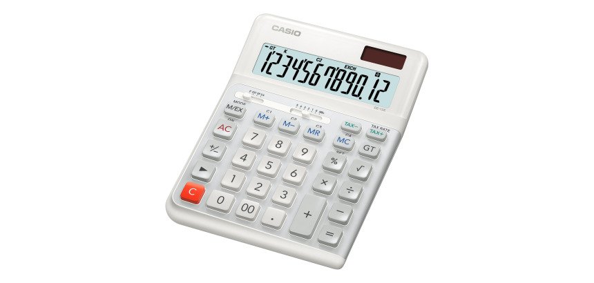 Calculadora Ergonómica de sobremesa Casio DE-12E 12 dígitos