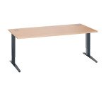 Bureau droit Excellens Métal Plus piètement L fixe ou réglable au montage