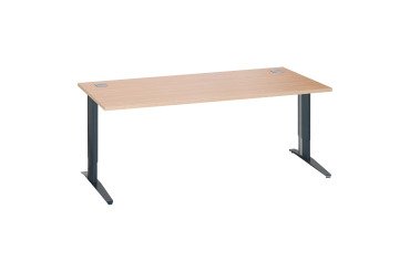 Bureau droit Excellens Métal Plus piètement L fixe ou réglable au montage