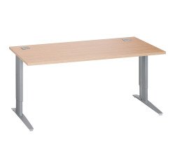 Schreibtisch Excellens Metall Plus mit festem oder einstellbarem L-Gestell zur Montage.