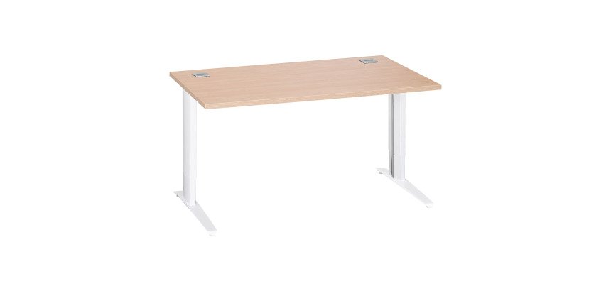 Bureau droit Excellens Métal Plus piètement L fixe ou réglable au montage