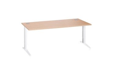 Bureau droit Excellens Métal Plus piètement L fixe ou réglable au montage
