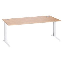 Bureau droit Excellens Métal Plus piètement L fixe ou réglable au montage