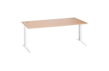 Bureau droit Excellens Métal Plus piètement L fixe ou réglable au montage
