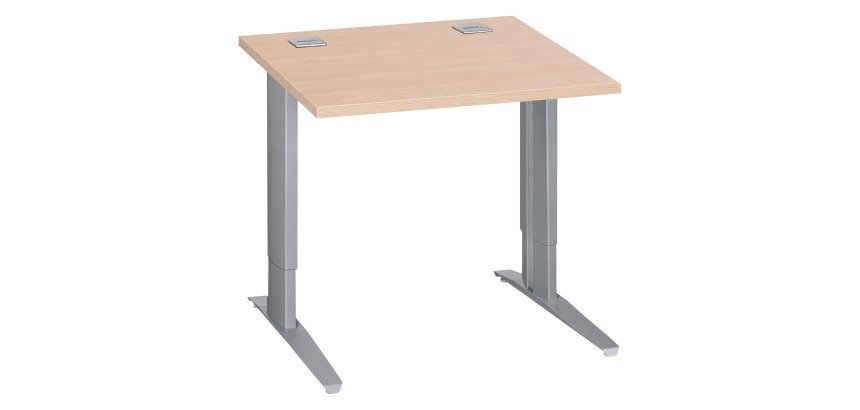 Bureau droit Excellens Métal Plus piètement L fixe ou réglable au montage