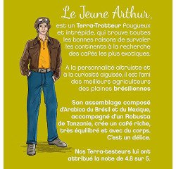 Café en grains Terramoka Arthur Bio 80 % Arabica, 20 % Robusta - paquet de 500 g