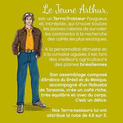 Café en grains Terramoka Arthur Bio 80 % Arabica, 20 % Robusta - paquet de 500 g