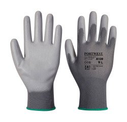Guanti Portwest A120 in poliuretano grigio, 12 paia