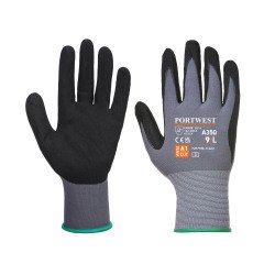 Guanti Portwest A350 in schiuma di nitrile sabbiato nero, 12 paia