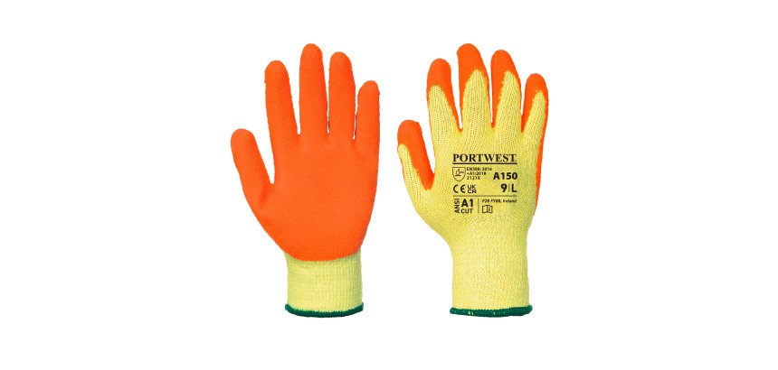 Guanti Portwest A150 Classic Grip in lattice arancione, 12 paia