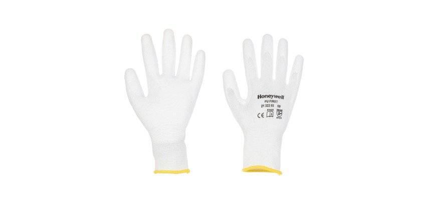 Guanti PIP PU First in poliuretano bianco, 10 paia