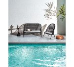 Table d'appoint Delano en Terrazzo Ø 40 cm noire