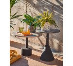Table d'appoint Delano en Terrazzo Ø 40 cm noire