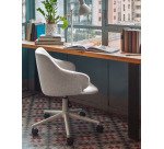 Chaise de bureau Einara gris clair