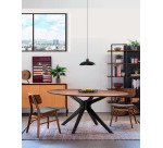 Tisch Naamin oval 180 x 110 cm wallnuss