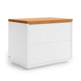 Caisson Abilen 2 tiroirs blanc et chêne