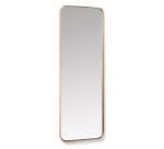 Miroir mural Marco métal doré l 30 x H 100 cm