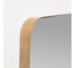 Miroir mural Marco métal doré l 30 x H 100 cm