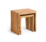 Bijzettafel Zuleika set L 50 x D 42 cm natuurlijk hout
