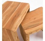 Bijzettafel Zuleika set L 50 x D 42 cm natuurlijk hout