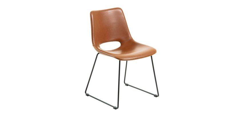 Chair Zahara with steel legs black finish