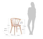 Chaise Trise, bois naturel