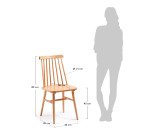 Chaise Tressia, bois naturel